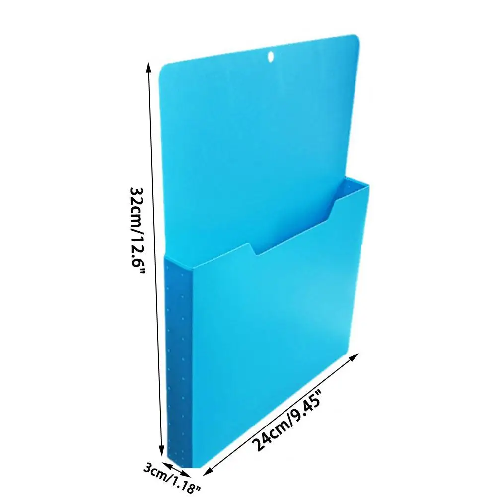 Multi Color File Holder Magnetic Wall Mount Document Organizer Frosted PP Letter A4 Paper Storage Box for Classroom ﻿ view 6