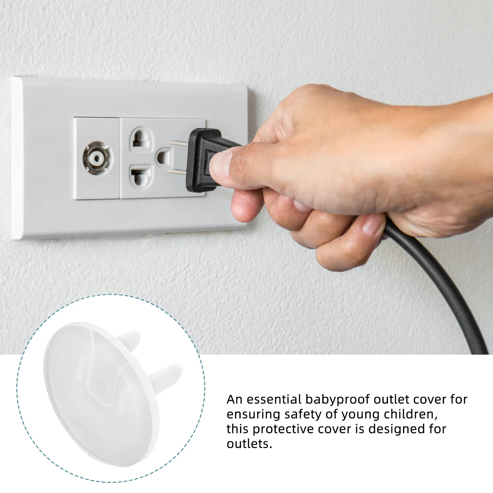 

12Pcs Safety Outlet Covers Baby Proofing Plug Protector Sturdy Material Easy Visibility Electric Outlet Covers