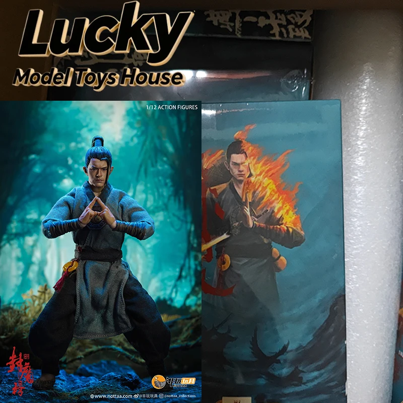 مجموعة NOTTAA 1/12 سلسلة Yaomo المغلفة بالأسطورة السوداء Yan Xiaoxia لهب تأثير خاص زخرفة الرأس 6 بوصة تمثال فاخر #1