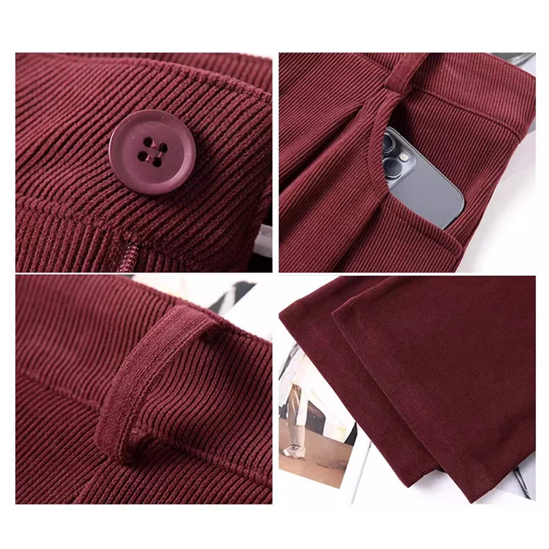 Pantaloni termici a vita alta moda coreana per ragazze invernali Pantaloni a gamba dritta in peluche da donna Pantaloni in pile caldi quotidiani da neve femminile