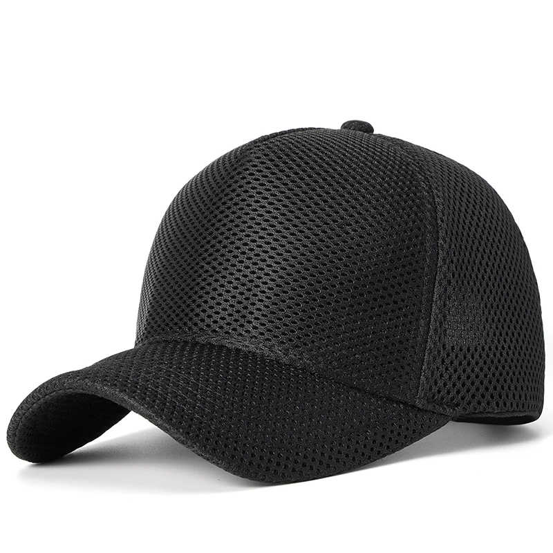 Breathable Golf Hat XXL Size High Crown Mesh Big Head Quick Dry Plain Mesh Baseball Cap Running Hats Sports Hats Men and Women