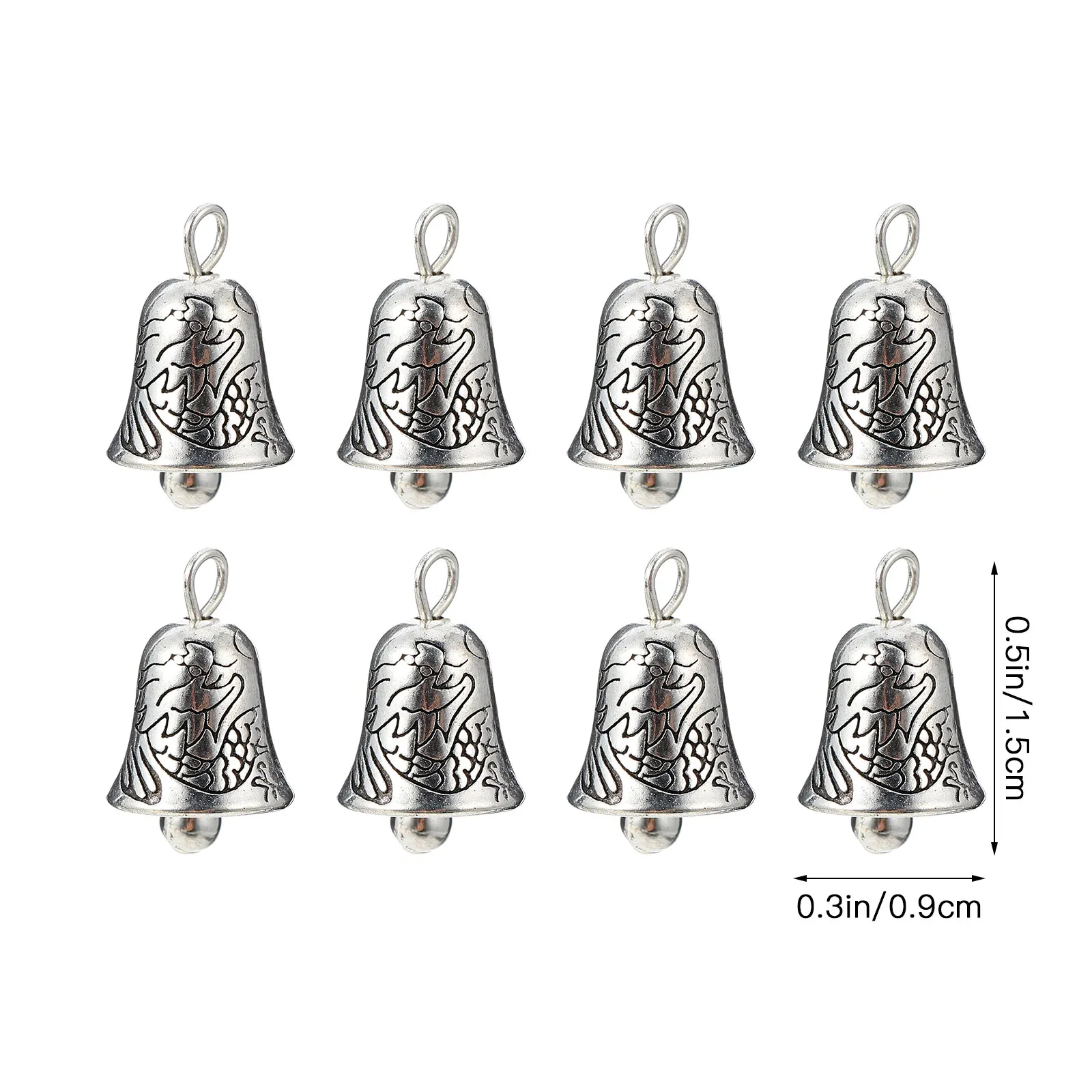 20pcs DIY Pendants Accessories Alloy Christmas Bell Shaped Pendants for Decor Jewelry Making Findings Accessories Wholesale