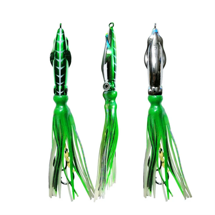 60g, 100g, 150g, 200g Skirted Octopus Lure – Slow-Pitch-Jigging-Trolling-Köder für Salzwasser-Tiefseefischen – Detail 7