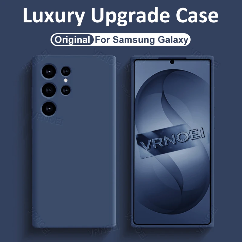 Luxuriöse Stoßfeste Hülle für Samsung Galaxy S26 S24 S23 S22 S21 S25 Ultra Plus Minimalistische Einfarbige Weiche Rückseiten-Abdeckung Zubehör
