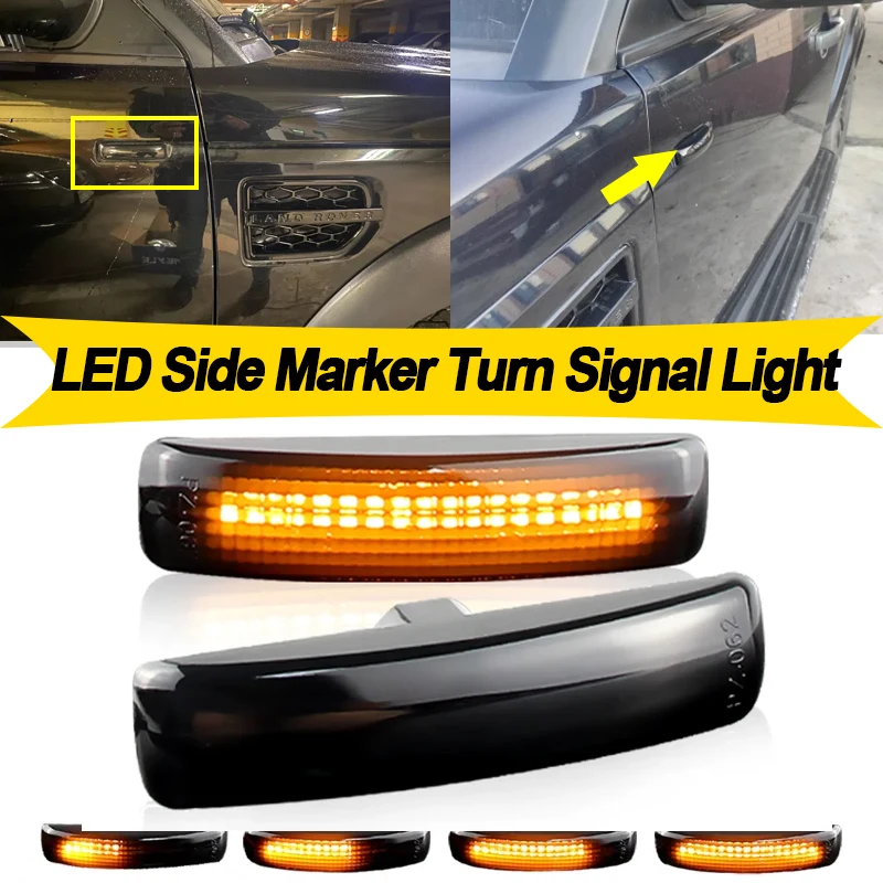2PCS For Land Rover Range Rover Sport L320 2006 2007 2008 2009 2010 2011 2012 2013 Car LED Side Marker light Turn Signal Lamp