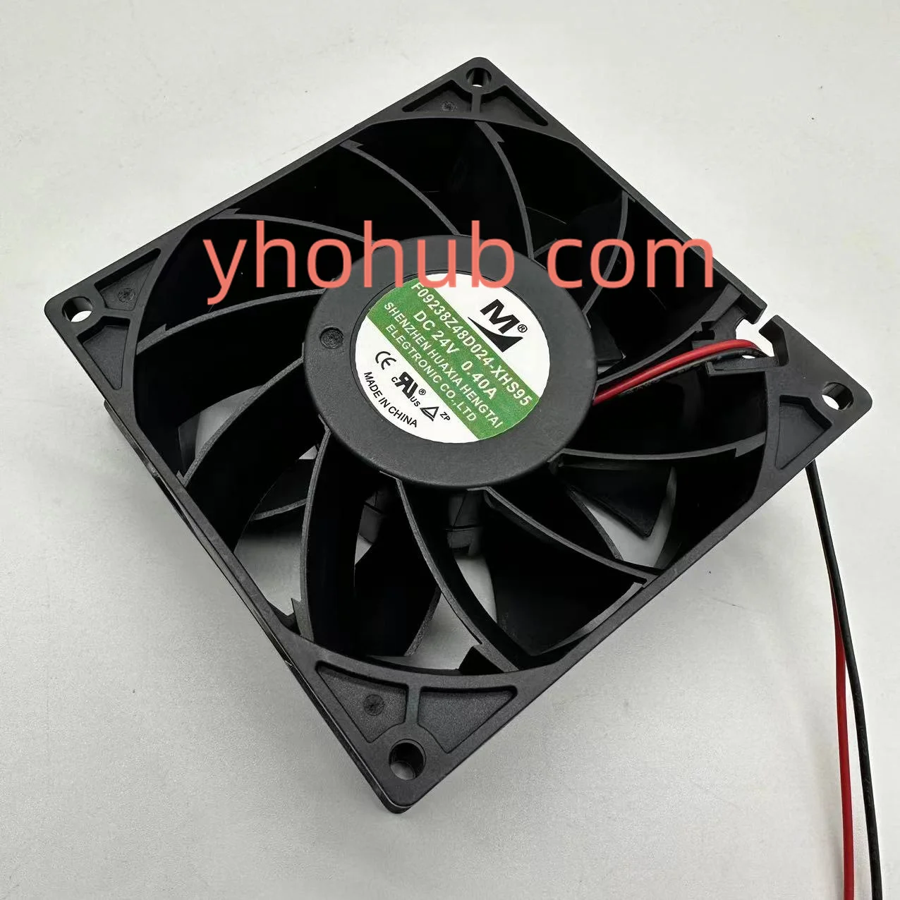 

M / Huaxia Hengtai F09238Z48D024-XHS95 DC 24V 0.40A 92x92x38mm 2-Wire Server Cooling Fan