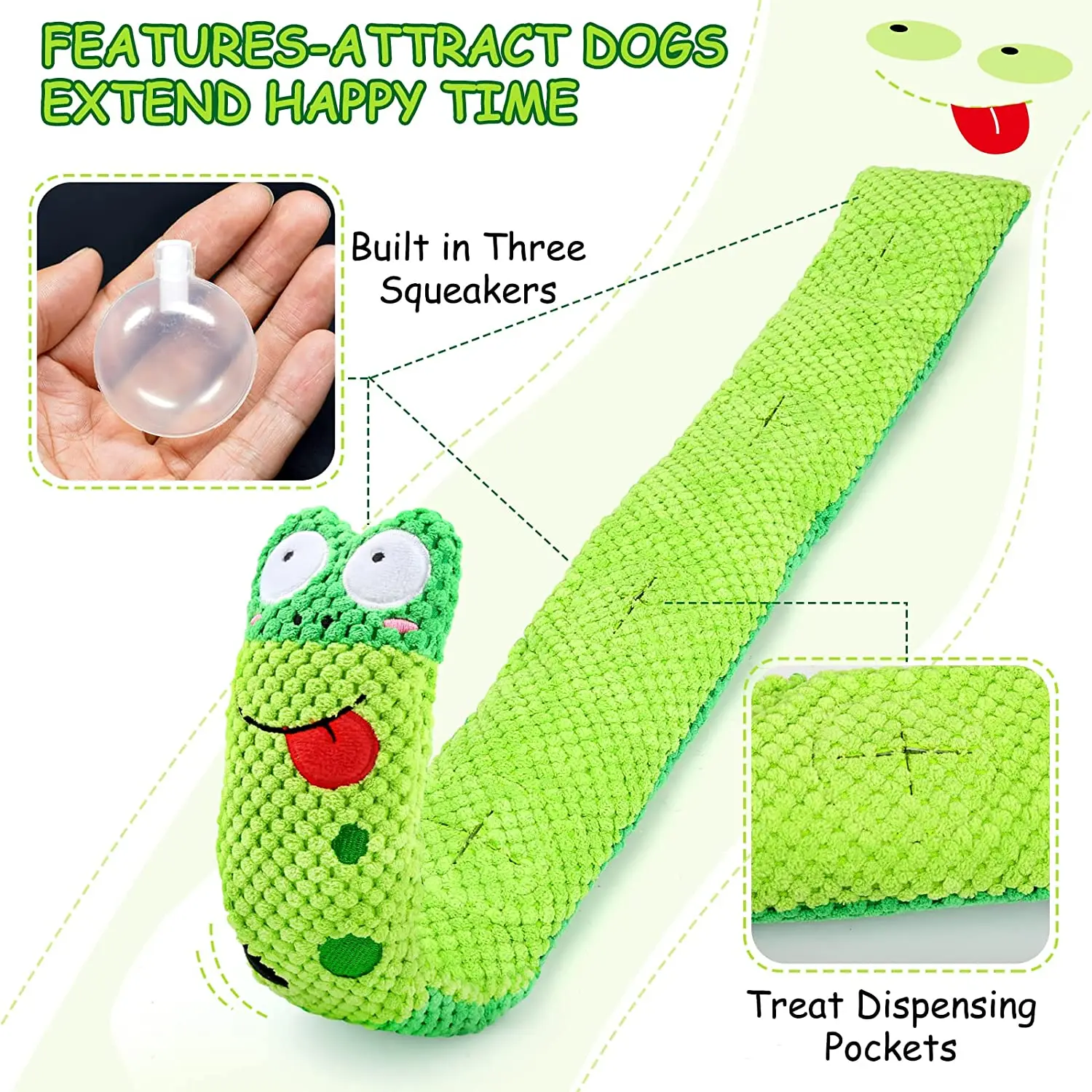 Squeak Dog Toys Stress Release Game Dog Puzzle Toy IQ Training Dog Snuffle Toys Suitable for Small Medium and Large Dogs