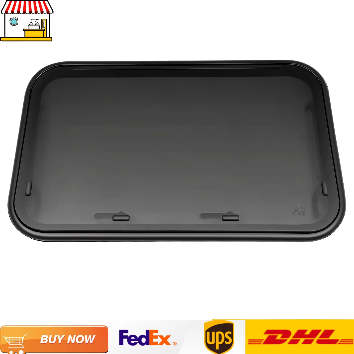 

900x550mm Caravan Window RV Window| Tempered Glass Extrapolated Ventilation Window W/ Window Screen