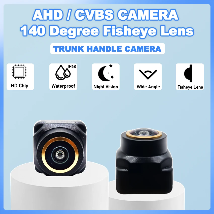 CCD HD Trunk Handle Rear View Camera For BMW 3 Series F30 F34 2011~2019 Car Reverse Parking Monitor Night Vision Golden Lens