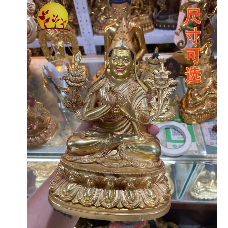 Dharmaraja Ruyibao Buddha statue pure copper gilt Tibetan temple hall ornament boutique 7 inch 10 inch Jigme Pengcuo Dharmaraja