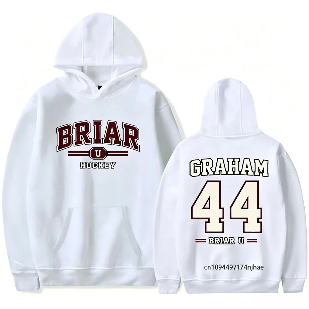 Briar University Hockey Graham 44 Hoodie Unisex Two Side Graphic Print Pullover Men Women Streetwear Autumn Hooded Sweatshirt