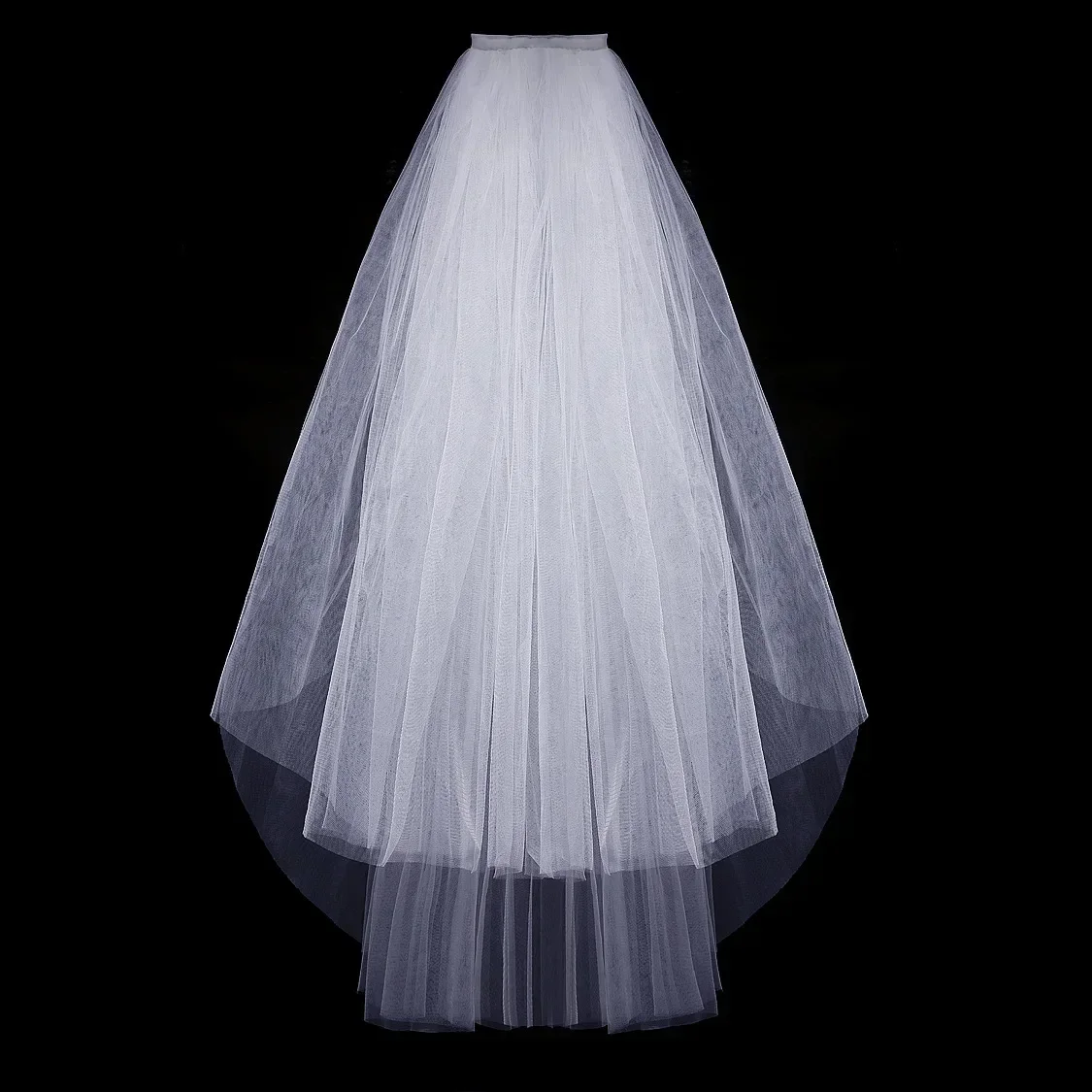 Simple Short Tulle Wedding Veils Cheap White Ivory Bridal Veil for Bride Mariage Accessories