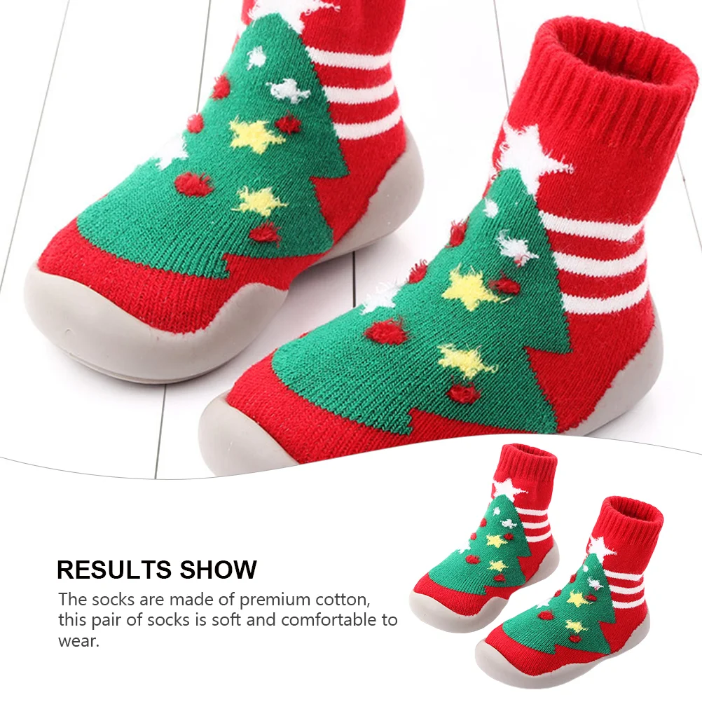 Baby Toddler Shoes and Socks Girl Woolen Yarn Slippers Boys Accessories Warm Anti-skid Festival Non-slip Kids Fall The Ground