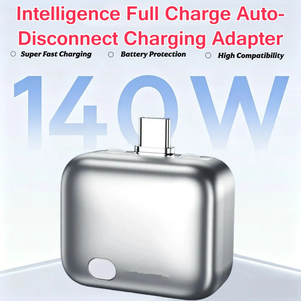Intelligence Full Charge Auto-Disconnect Charging Adapter Safety Separator Automatically for Type-C Charge 140W Fast Charge