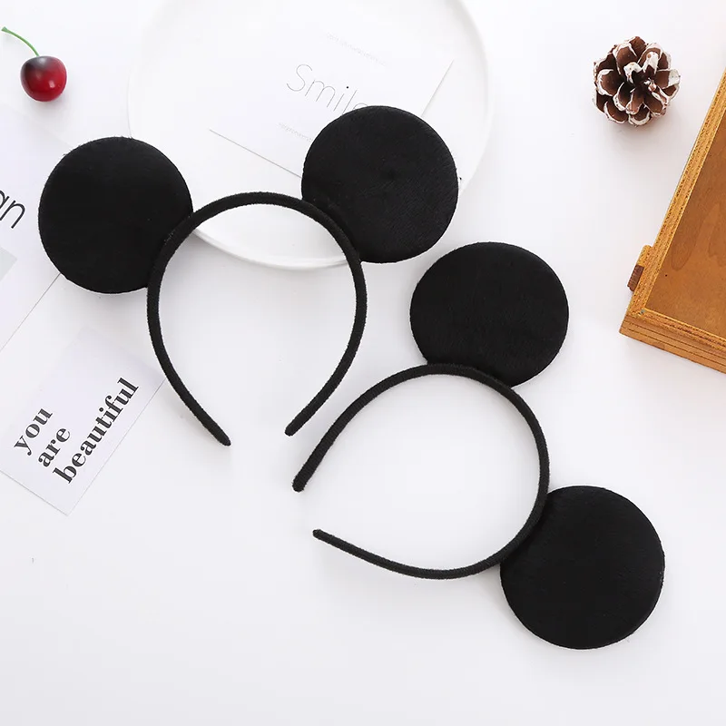 Cartoon LED Mouse Ears Headband for Boys and Girls Birthday Party Black Headwear Costume Cosplay Decoration Flashing Hairband