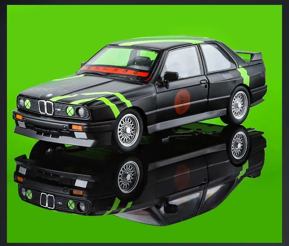 1:24 M3 E30 1987, Modellauto aus Metall, mit Sound- und Lichteffekten, Rückziehfunktion, Kinderspielzeug, Sammlerstück, Geburtstagsgeschenk. – Detail 10