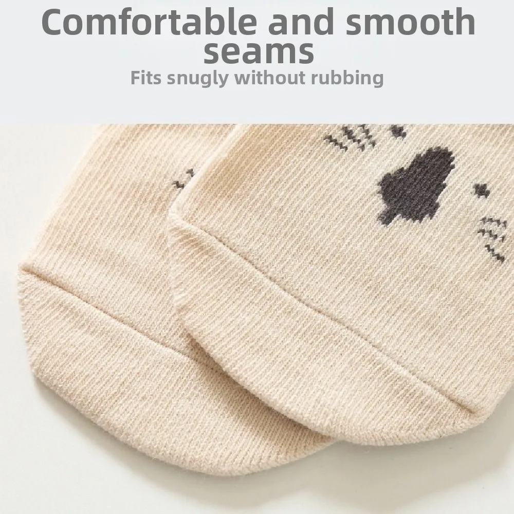 5Pairs الترامبولين الجوارب عدم الانزلاق الطفل جوارب يمكن السير بها على الأرض تنفس لطيف الوليد جوارب قطنية لينة Kawaii قصيرة جوارب أنبوبية الاستخدام الداخلي