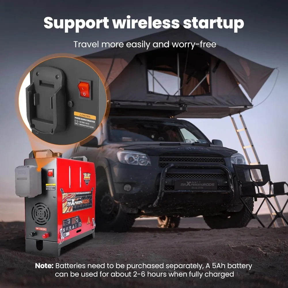 سخان ديزل maXpeedingrods 8KW 12V/24V، جهاز تحكم عن بعد للتطبيق، نمط الكل في واحد، مع بطارية أداة يبدأ بسرعة لشاحنات السيارات C