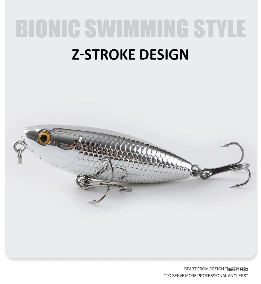 1 Stück Z-Klaue schwimmender Bleistift köder 6cm 7g Wobbler Top water Kurbel köder lockt Artificiais harte Köder Oberfläche Stick bait Bass Wobbler – Detail 9