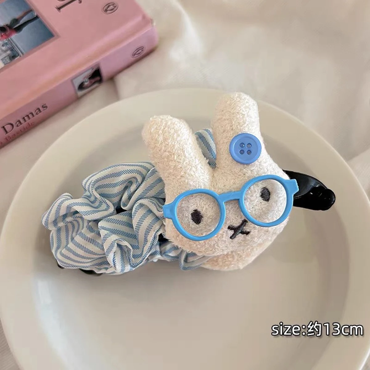 1 Stück Niedliche und Süße Cartoon-Hasen-Haarspange für Mädchen-Pferdeschwänze oder Dutt am Hinterkopf, Bananen-Clip Haaraccessoire – Detail 7