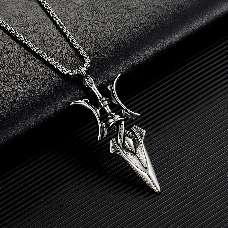 Death Note Halberd Pendant Necklace Misa Amane Cosplay Earrings Adornment Halloween Goth Cross Jewelry Christmas Valentines Gift