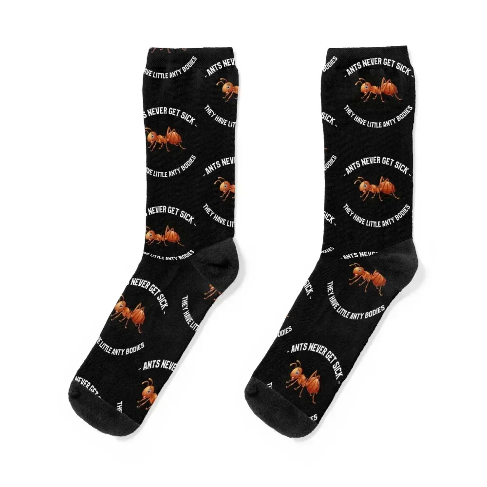 

Ants Never Get Sick They Have Little Anty Bodies Socks Antiskid soccer anti slip football funny gifts Socks For Men Women's