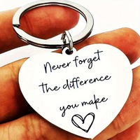 I Love You Keychain for Lover,Faimly, Friend Keychain for Men Never forget the difference you make