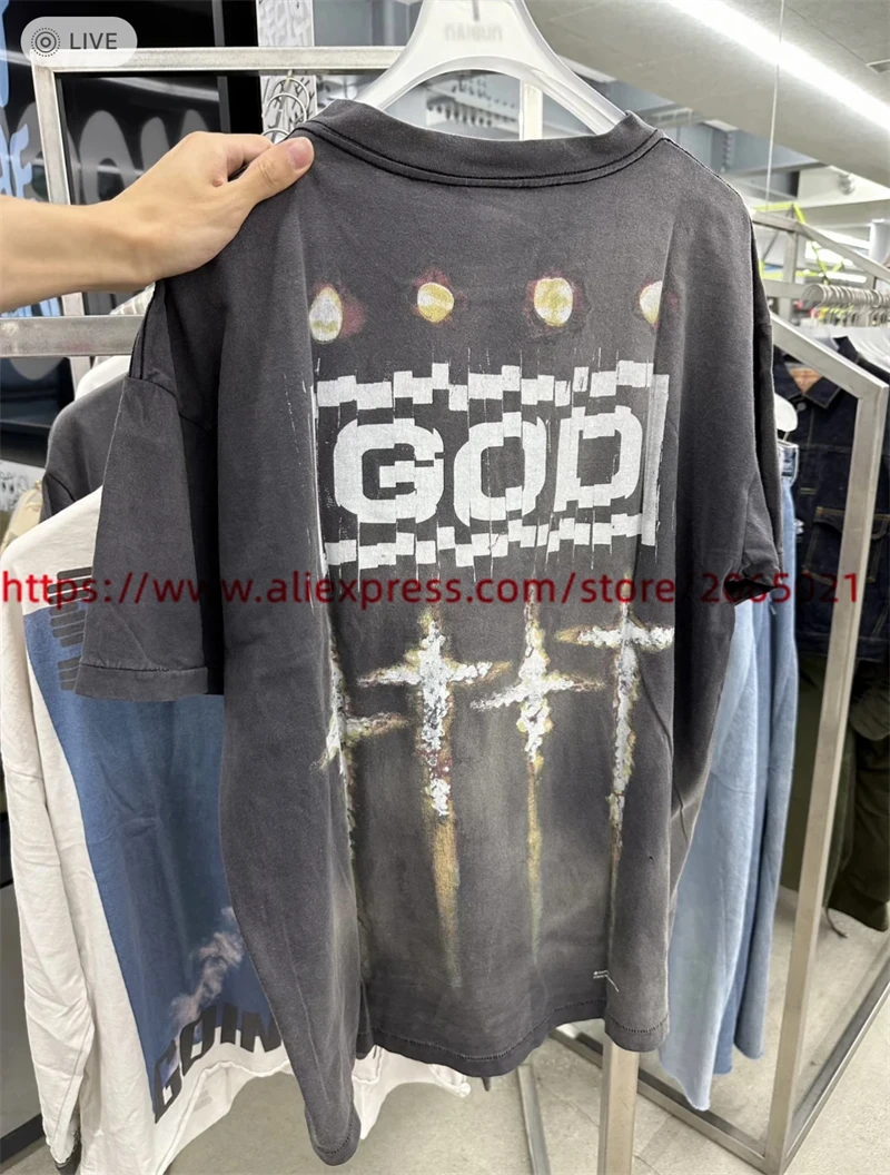 Nine Inch Nails Vintage T-shirt Men Women 1:1 High Quality Washed Tee Tops T Shirt