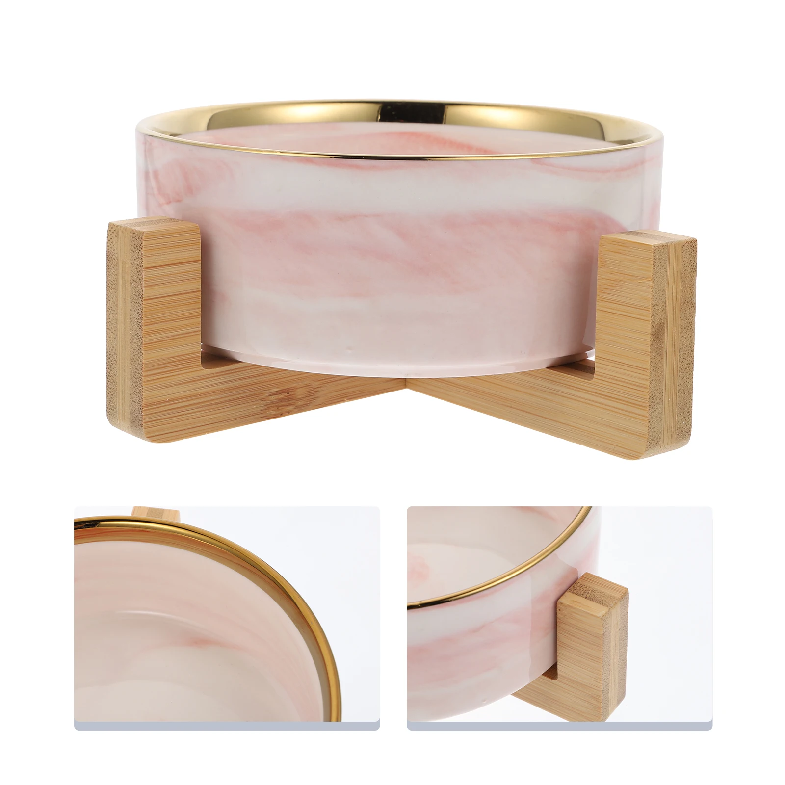 

Cat Bowl Dog Feeder Ceramic Pet Dishes Elevated Stand Container Water Dish Safe Food Grade Gift Small Dog Cat Dining