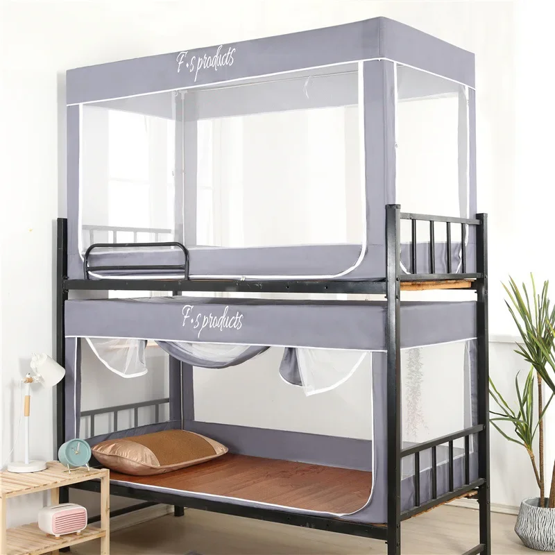 Blackout Bed Curtains and Mosquito Nets Student Dormitory up and down Bunk Mosquito Net with Frame Tent Canopy Bed Curtains