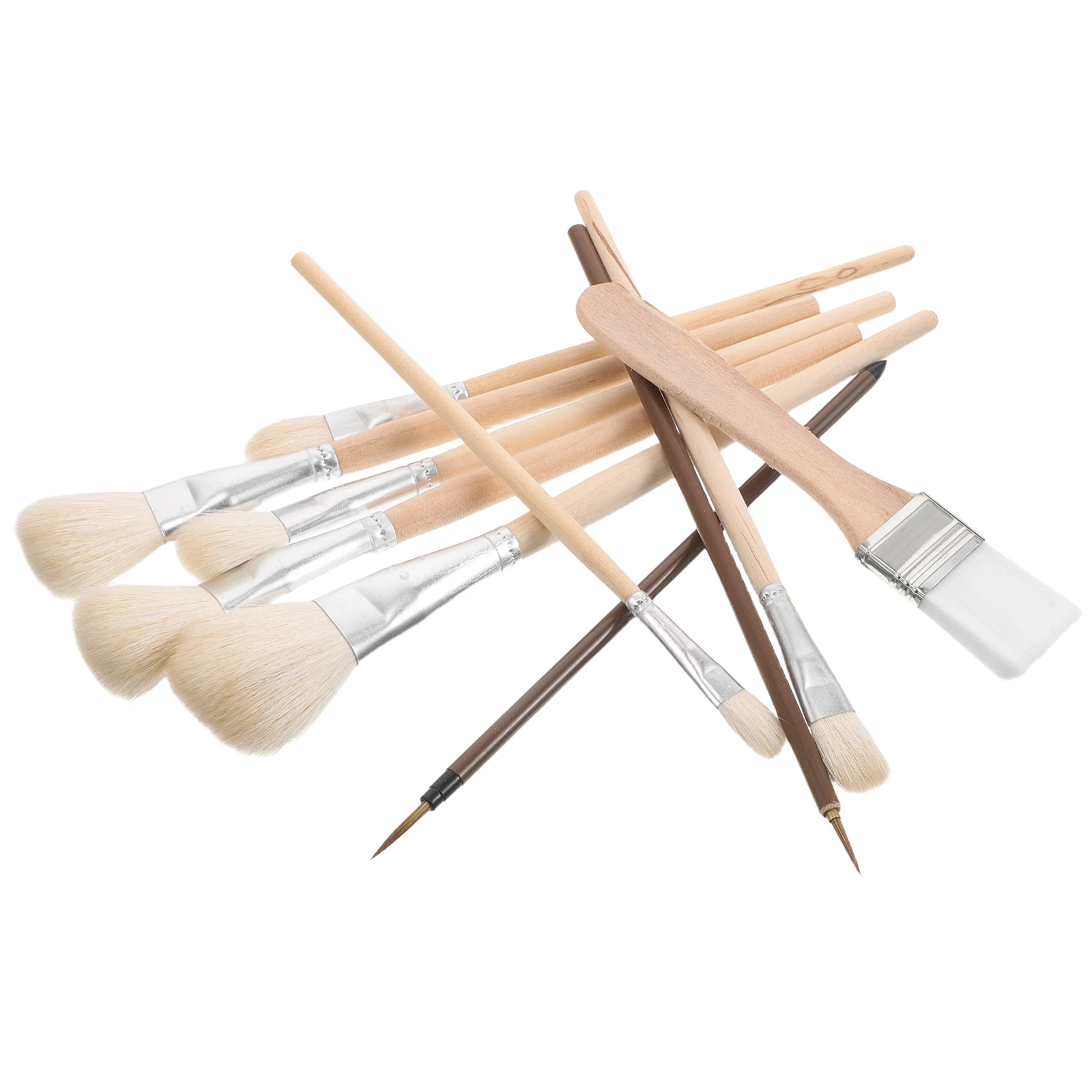 

1Set Oil Painting Brush Set Soft Bristles Multi-Functional Artist Brushes for Watercolor Ceramic Pottery Detailing Fine Tip