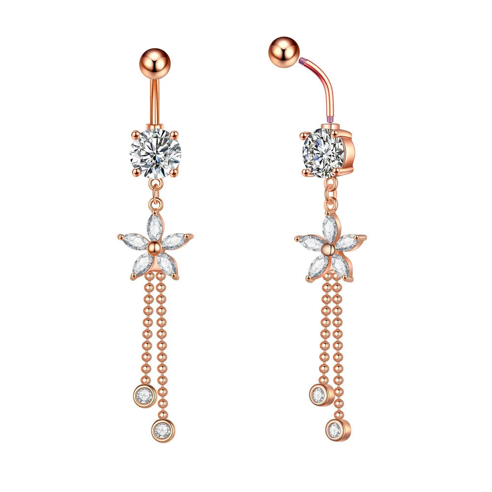 Trendy Engel Bauchnabel Ringe Edelstahl Zirkon Schmetterling Nabel Piercing Chirurgisch für Frauen Körper Bauch Schmuck Anhänger – Detail 6