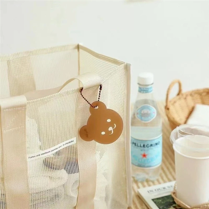 Beach Bag Large Capacity Outdoor Solid Color Mesh Swimming Shoulder Bag Children's Toy Storage Tote Bag for Travel