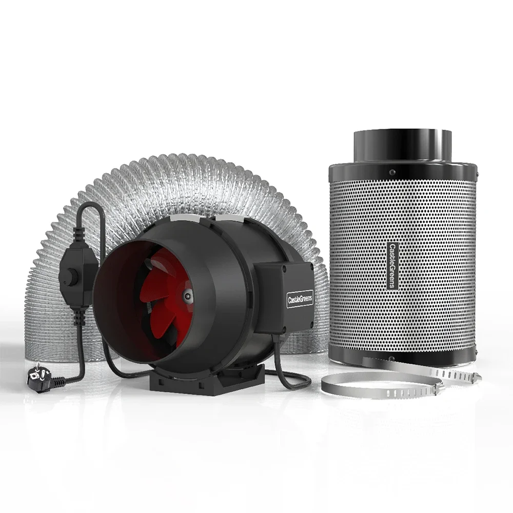 YYHC-Easy to Install 8 inch 900  High Grade Carbon Filter Strong Airflow Duct Fan with Speed Controller for Indoor Growing