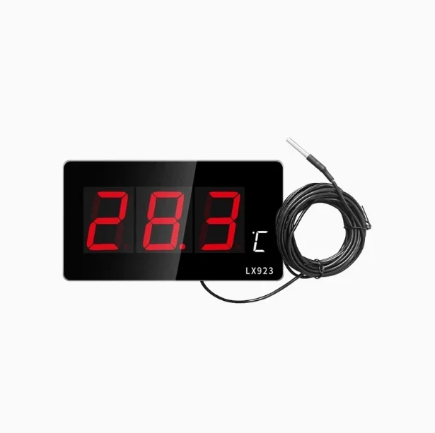 LX923 swimming pool thermometer with LED display and waterproof probe thermometer, for outdoor thermometers in aquarium