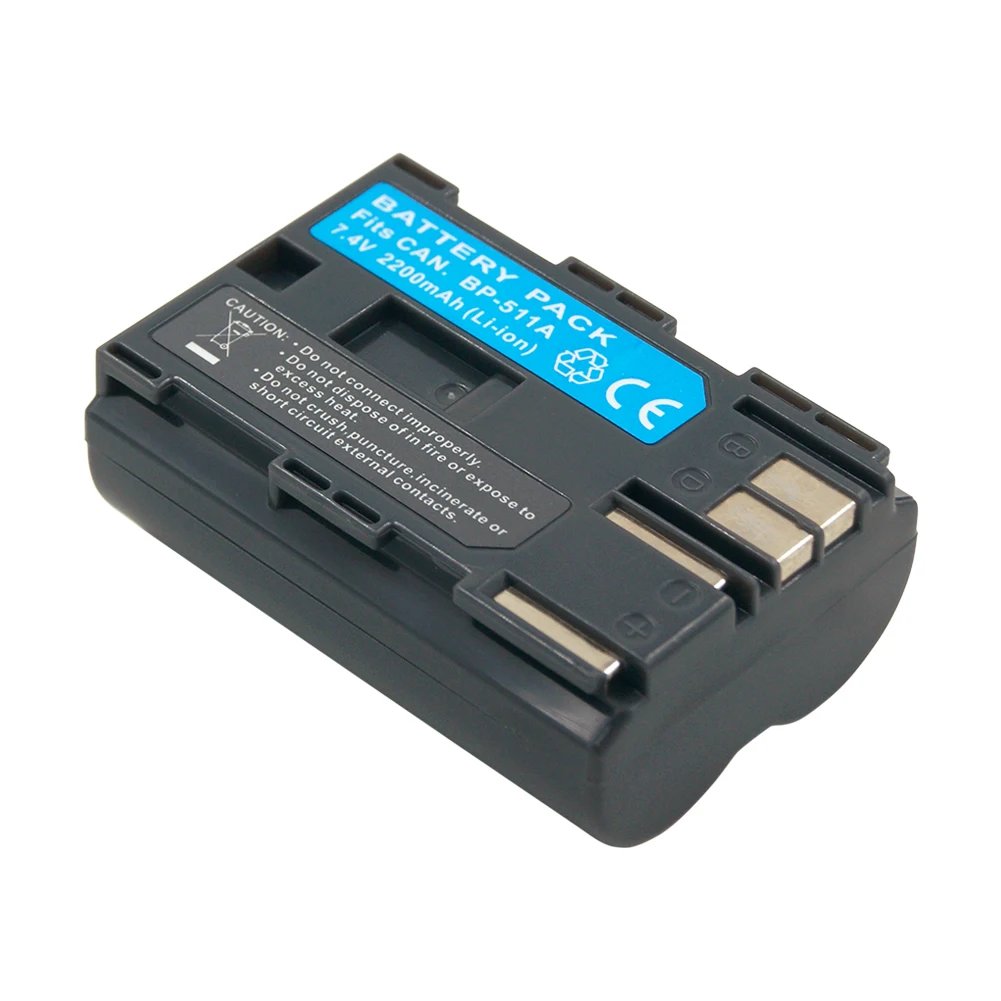 BP511A BP-511 BP-511A BP511 Rechargeable Camera Battery 7.4V Li-ion for Canon EOS 300D 5D 20D 30D 50D 40D 10D PowerShot G1 pro1