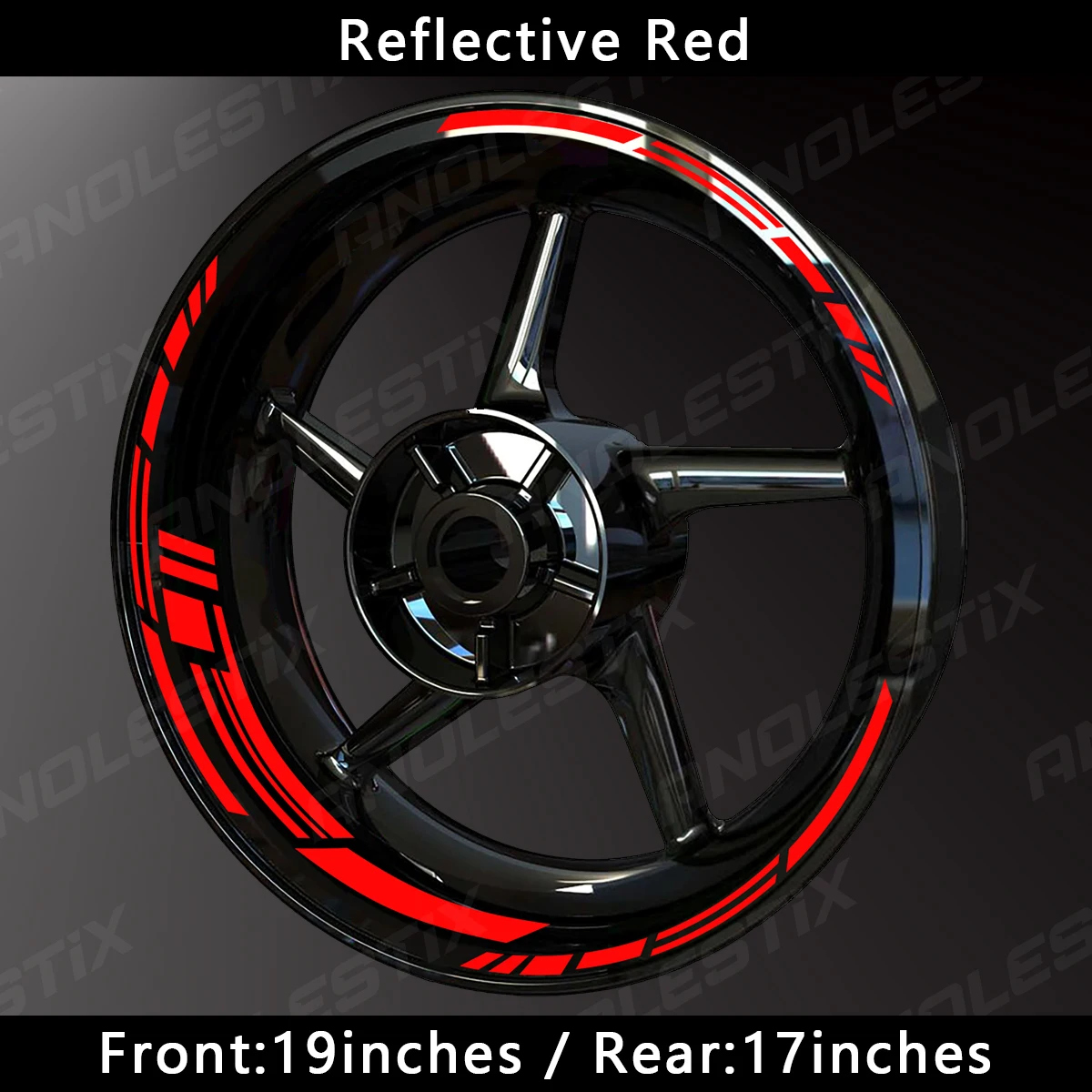 Reflective Motorcycle Wheel Stickers Hub Decal Rim Stripe 19/17 Inchs For YAMAHA Honda Kawasaki Suzuki BMW KTM Husqvarna Triumph