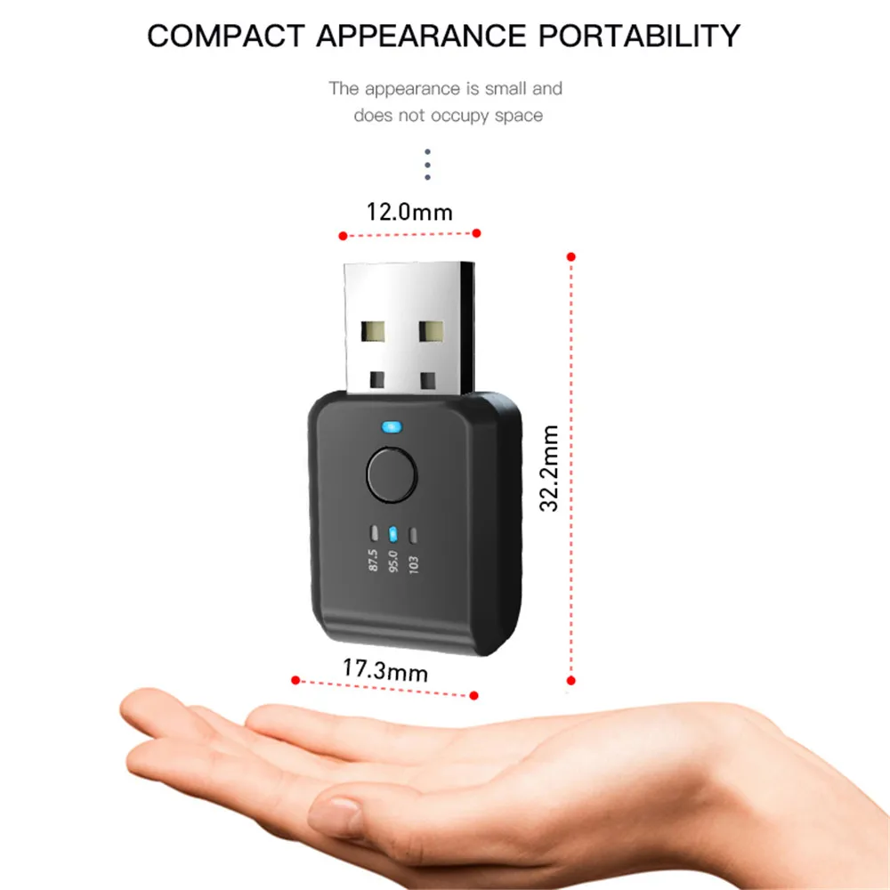 USB Car Bluetooth 5.1 FM Transmitter Receiver Handsfree Call Mini Usb Power Car Kit Auto Wireless Audio For Car Fm Radio
