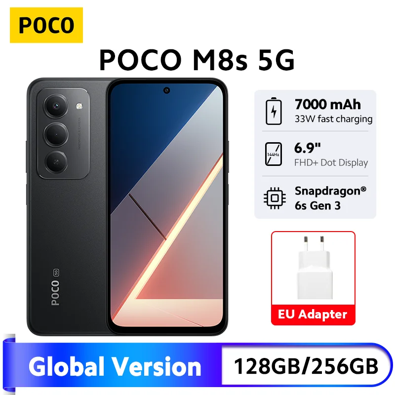 Newest POCO M8s 5G Smartphone Global Version Snapdragon® 6s Gen 3  6.9\