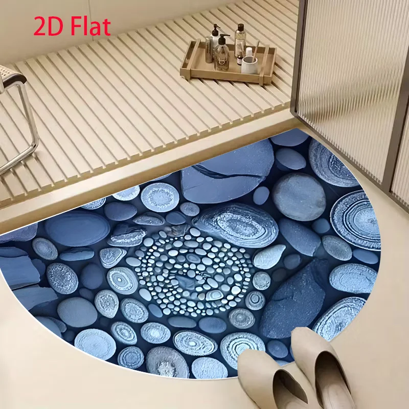 Cartoon Beige Black Cat Peek Yarn Ball Miau Word Non Slip Semicircle Doormat Cute Kid Bedroom Half Circle Entry Mat