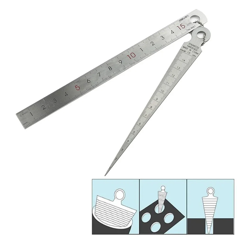 New Practical Quality Ruler 16x1.2cm 2 In1 6.29x0.47 Inch Depth Ruler Gap Hole Inspection Lightweight Measurement image 2