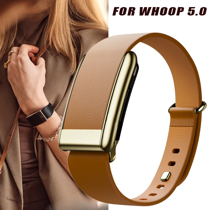 

Official Leather Watch Strap For Whoop 5.0 one+peak High-end Luxe Watch Band Bracelet Adjustable Replacement Accessories Luxury