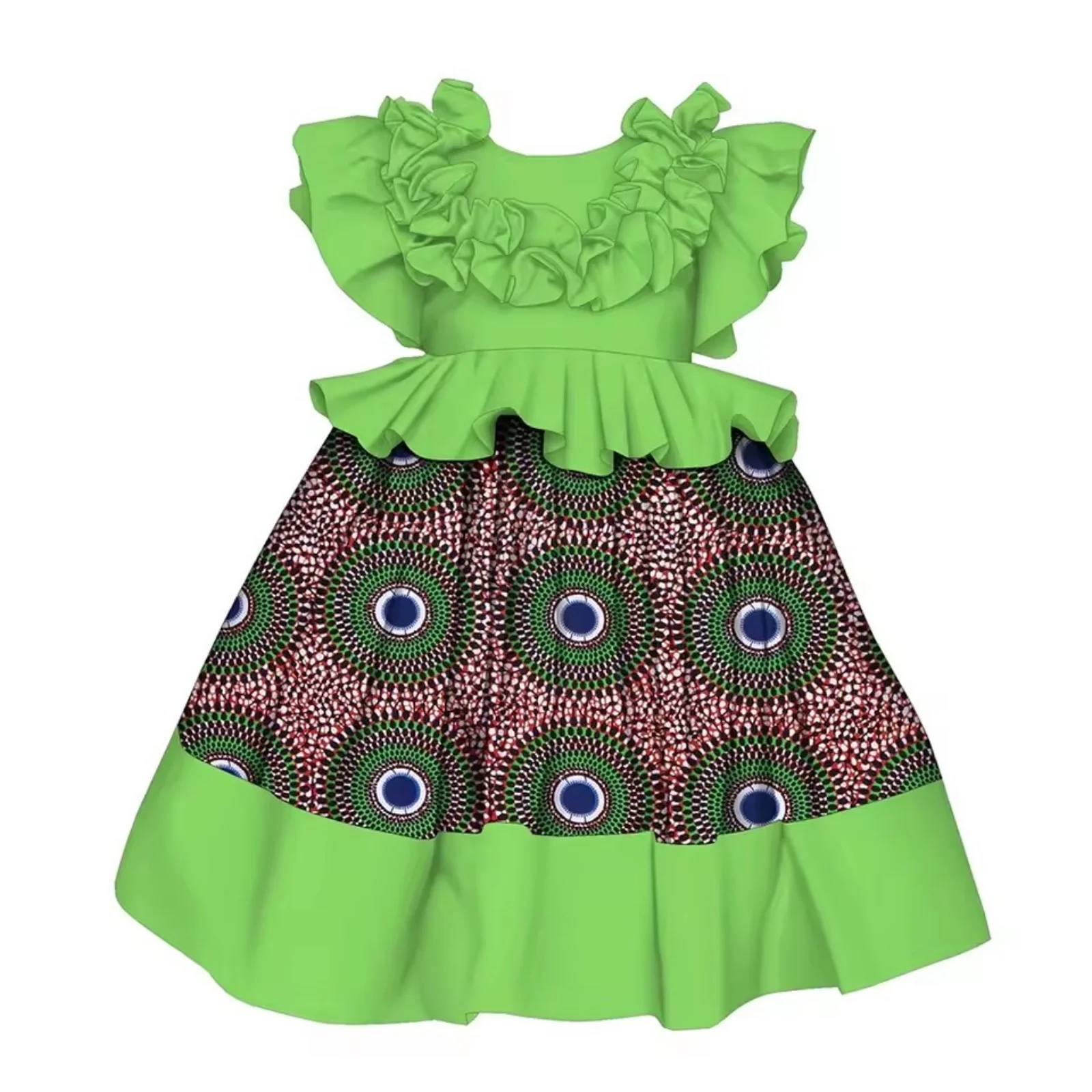 Ivory Flower Girl Dress African Mini Bridal Wedding Dress Kids Ball Gown 1st Communion Frock Customized Vestidos de Noiva