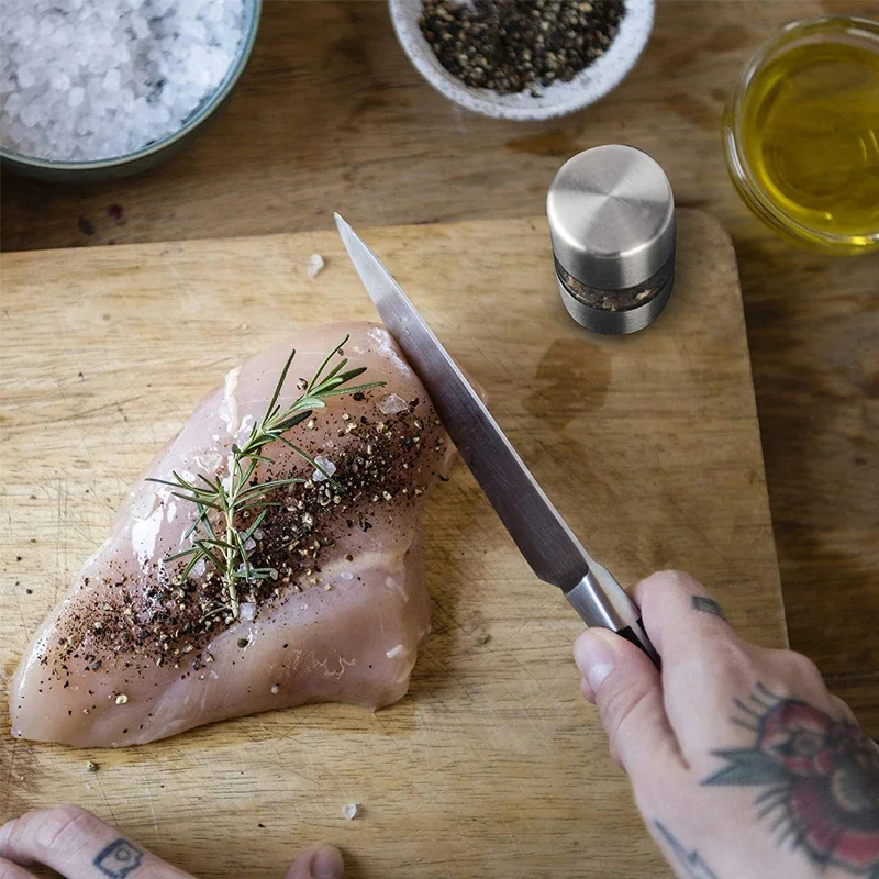 طاحونة يدوية من الملح والفلفل من الفولاذ المقاوم للصدأ ، مطحنة صغيرة محمولة ، مطحنة للأعشاب ، التوابل ، الورد ، أدوات طحن المطبخ