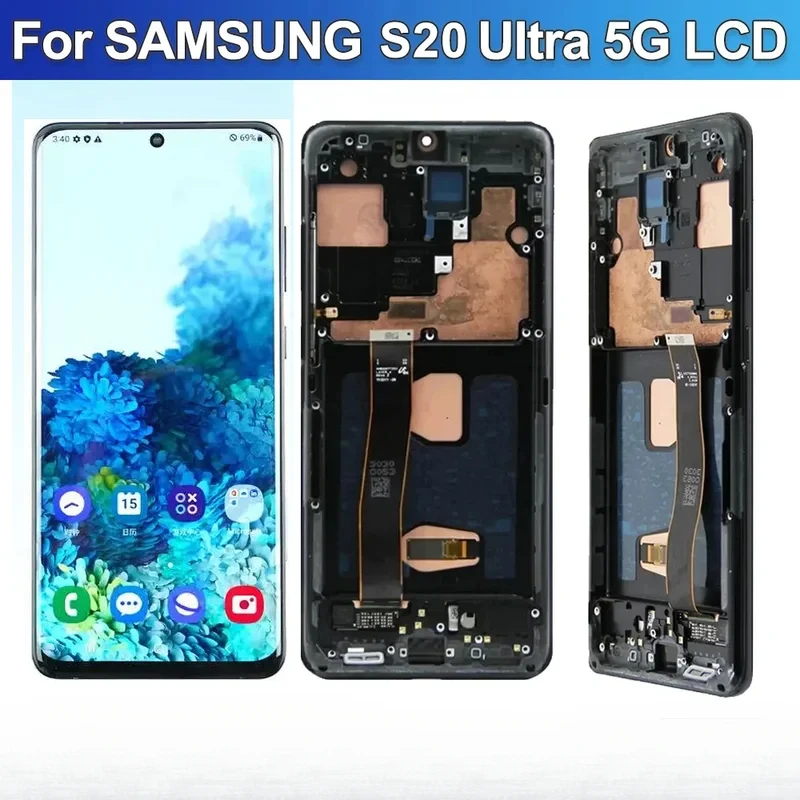 

S20 ultra for Samsung 6.9 ''for AMOLED s20u g988 g988b/DS OLED LCD display touch screen digitizer assembly replacement