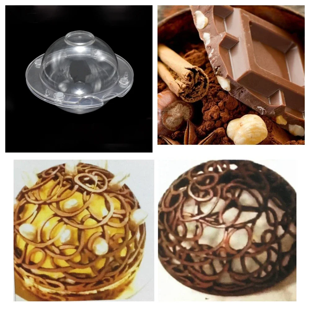 Moules à gâteau en forme de planète 3D, moules à chocolat, boule transparente en plastique, décorations de boîte à bonbons, moule à gâteau mousse Chamonix, outils de cuisson
