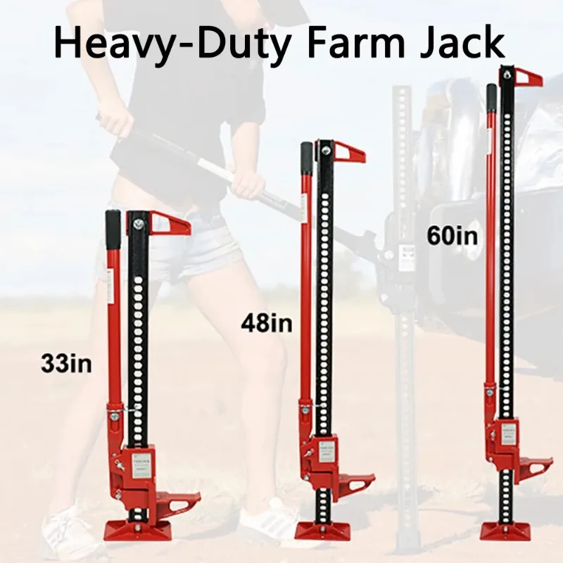 3 Ton Farm Jack, 7000 Lbs Capacity Utility Farm Jack, Universal Heavy- Farm Jack For Atv Utv Suv Tractor Truck