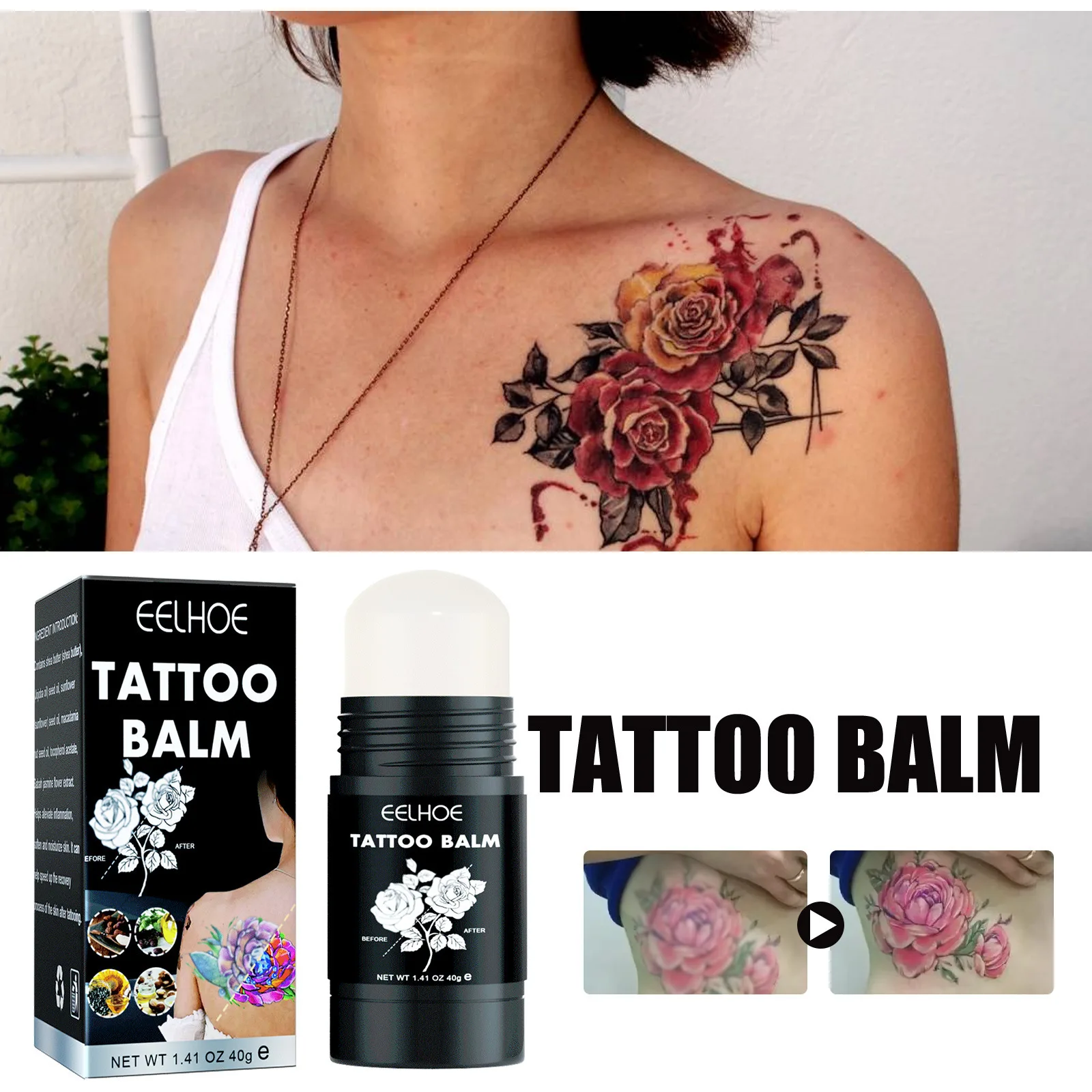 Tattoo Brightening Relief Cream Moisturizing and Nourishing Color Enhanced Skin Cream Stick Eyebrow Tattoo Aftercare Cream