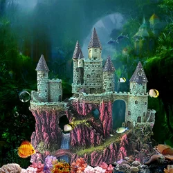 Fish Tank Aquascape Ornaments Simulation Resin Castle Scenery Aquarium Micro-landscaping Creative Hiding House Decoration Crafts