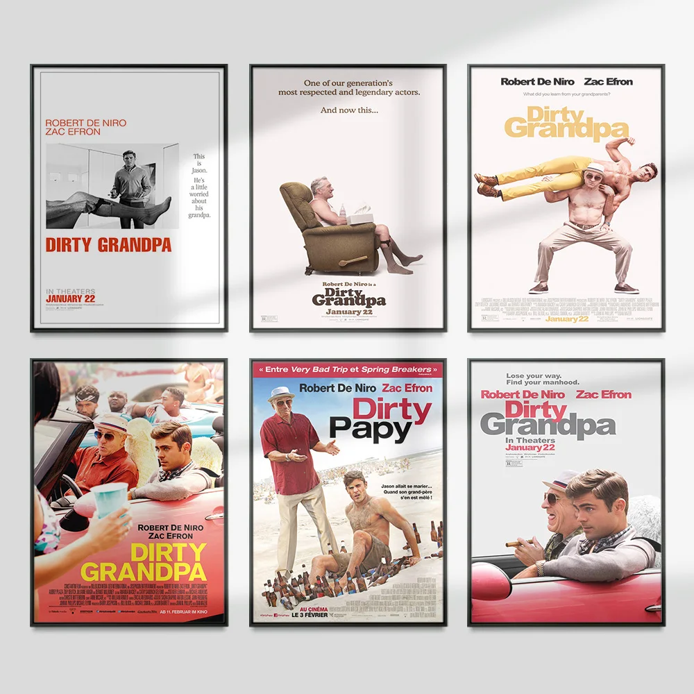 Dirty Grandpa American Comedy Film Poster Modern Movie Print Art Canvas Painting Decor Wall Stickers